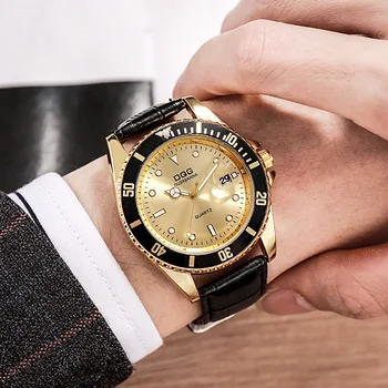 

Men Luxury Brand Waterproof Complete Calendar Watch 2020 New Business Leather Quartz Wrist Watch Analog Sports Clock Relogio Hot