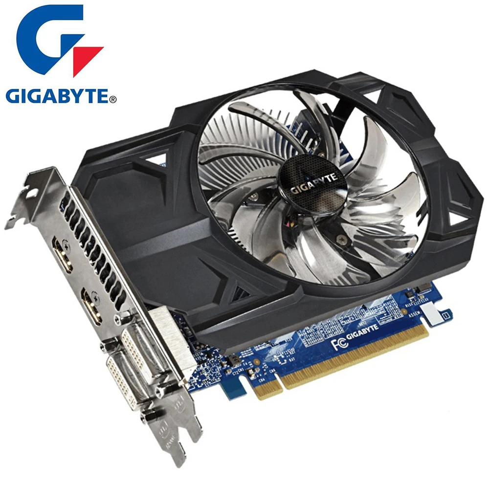 GIGABYTE GTX 750Ti 1 Гб ВИДЕО КАРТЫ 128Bit GDDR5 Графика карты для nVIDIA Geforce GTX750Ti 1 ГБ GTX750 Ti VGA, Hdmi, Dvi карты б/у