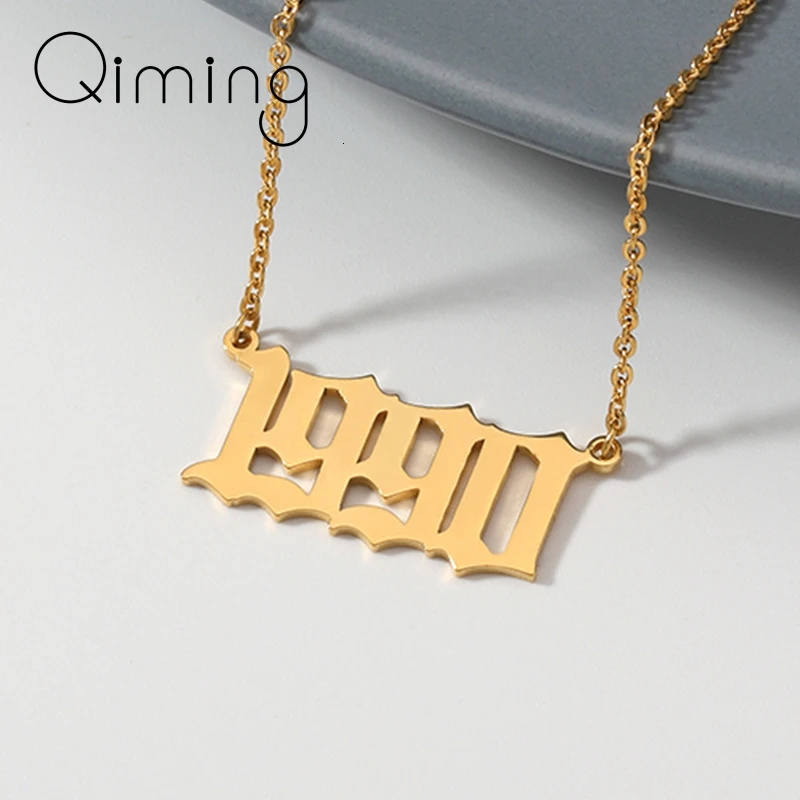 Collar hecho a mano con número de año fecha para y mujer, colgante con forma de 1990, 1996, 1994 - AliExpress y accesorios
