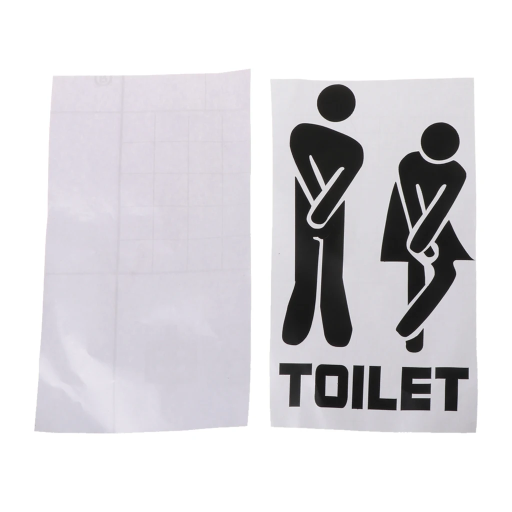 

Removable Cute Man Woman Washroom Toilet WC Sign Stickers Family DIY Home Decor