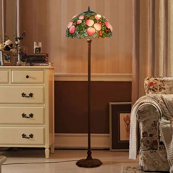 

2020 Time-limited Sale No Stehlampe Lamp Selling 16 Inch Emperor American Countryside Rural Living Room Stereo Handmade Glass