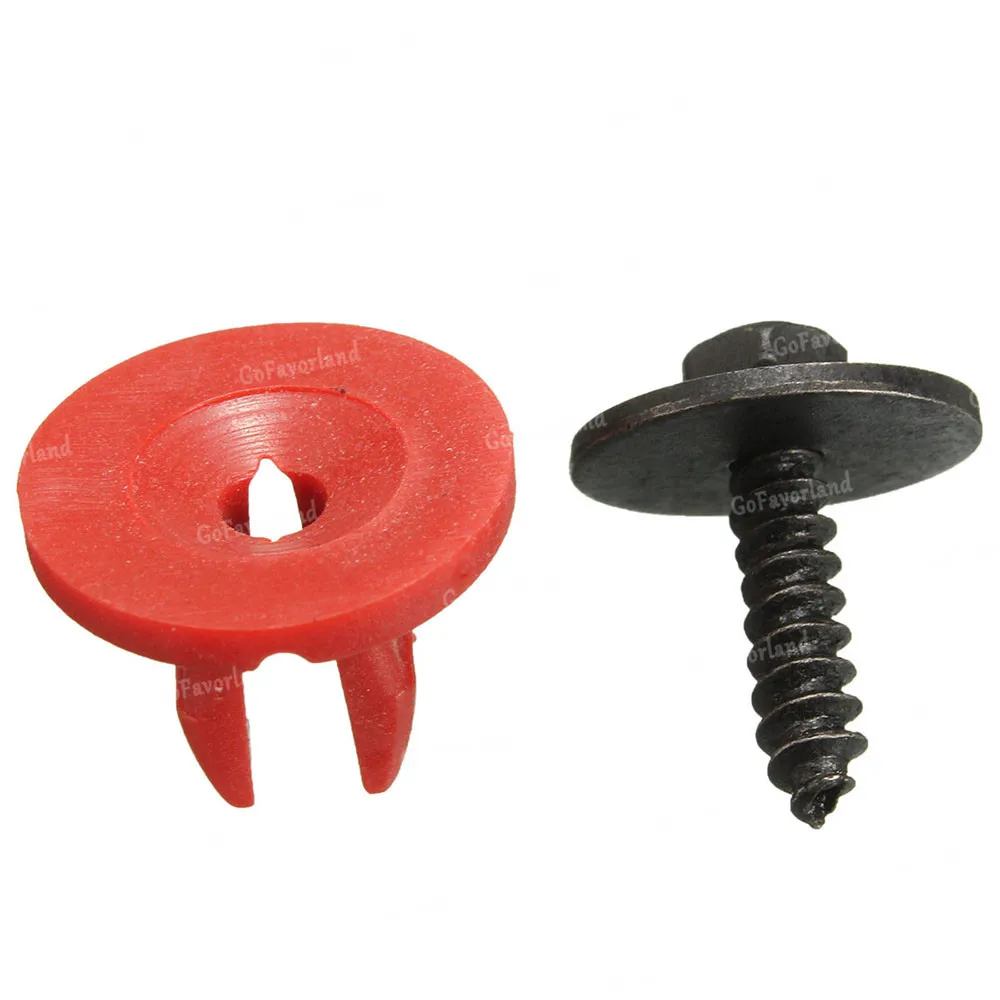 20pcs Car Engine Undertray Cover Clips Buttom Shield Guard Screws car engine undertray clips Auto Fastener Clips Rivet For Ford C-Max S-Max