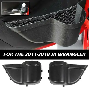 

Front Door Storage Pockets Hot Selling Organizer Box Interior Accessories 1 Pair for Jeep Wrangler JK JKU 11-18 28x19x6cm