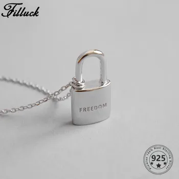 

Filluck 925 Sterling Silver Necklaces For Women Love Lock Pendant Necklace 2020 Women Accessories Jewelry Fine Jewelry