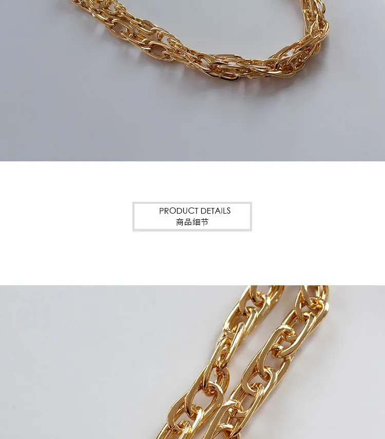 Ювелирные изделия Хип-хоп чокер большой массивный минималистичный раппер цепи ожерелье