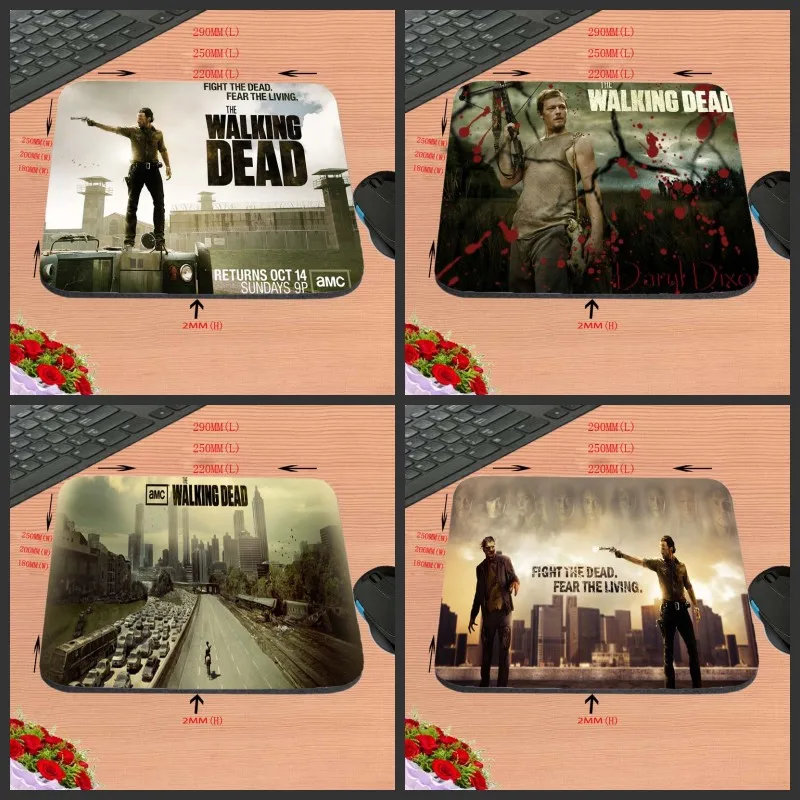 

New Arrival The Walking Dead Adventure Survival TV Play Customized Mouse Pad Computer Notebook Mice Mat Non-Slip Rubber Mousepad