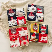 5 пар рождественских носков с объемным рисунком для девочек, подарки для женщин и девочек, теплые хлопковые зимние пушистые милые носки, забавные эластичные толстые женские носки