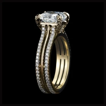 

Huitan Fashion Women Daily Wearable Cubic Zirconia Women Engagement Rings Top Hot Selling Simple Design Anniversary Rings