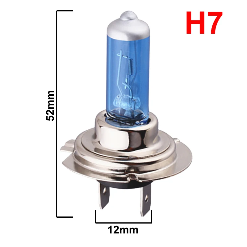 1x автомобильные галогеновые лампы для фар 12V H1 H4 H7 H8 H11 головной светильник тумана светильник 55W 5000K белый авто/мотоцикле галогенные лампы головного светильник - Испускаемый цвет: 55W H7