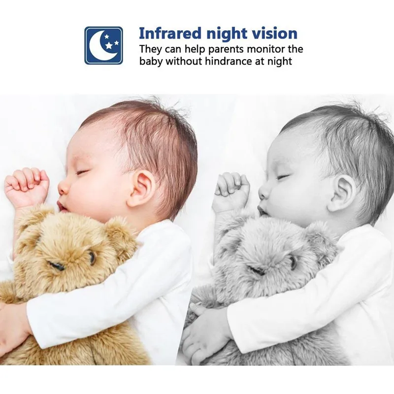 Детская камера Интерком рация Видео Радио няня аудио VB605 музыка ИК портативная