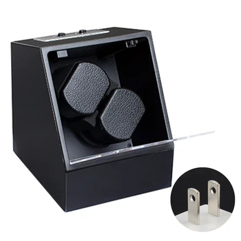 

Multifunction Storage Case Battery Powered Plug-In Artificial Leather Dual Rotating Displaying Store Automatic Watch Winder Box