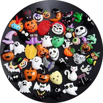 

30pcs/bag Various Halloween Resin Accessories Slime Kit Polymer Clay Molds Playdough DIY Creative Glue Mud Decoration Materials