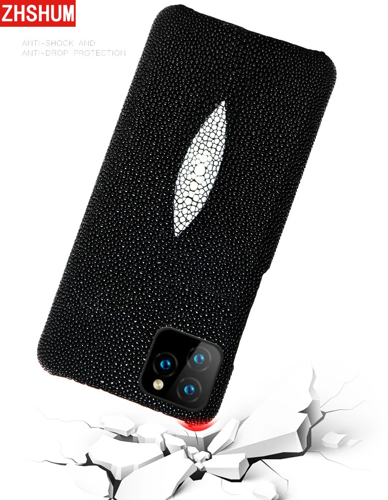 Чехол из натуральной кожи ската для Iphone 11 Pro Max, кожаный чехол ручной работы, роскошная задняя крышка для Iphone Xs Max Xr X 11 8 7 6 6S Plus
