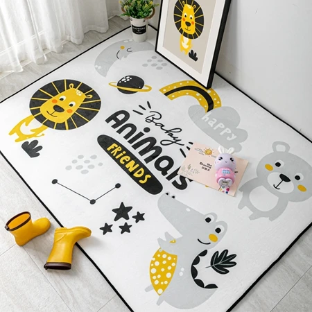 Carpet15 Милые Мультяшные животные ковры и маленькие коврики для гостиной мягкие детские комнаты Декор Площадь Ковры для спальни детская игровая палатка нескользящий коврик - Цвет: Carpet15