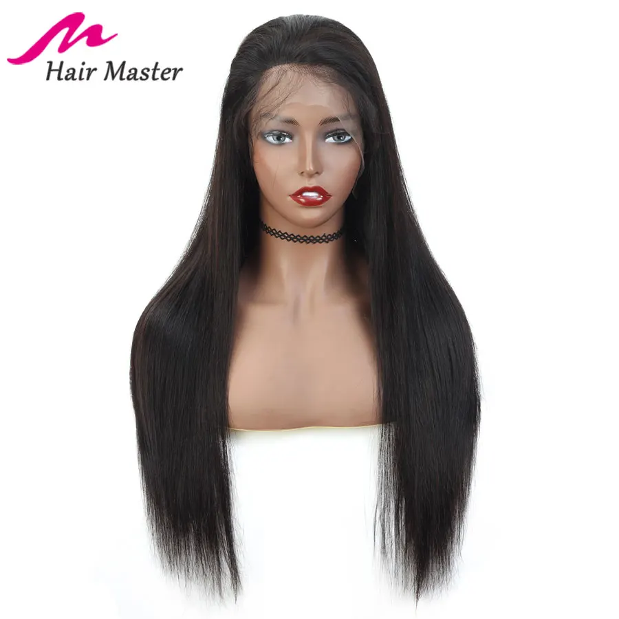 Hair Master бразильский парик прямо Синтетические волосы на кружеве парик 13x4 Синтетические волосы на кружеве человеческих волос парики предварительно вырезанные с детскими волосами кружевно парик с волосами Реми