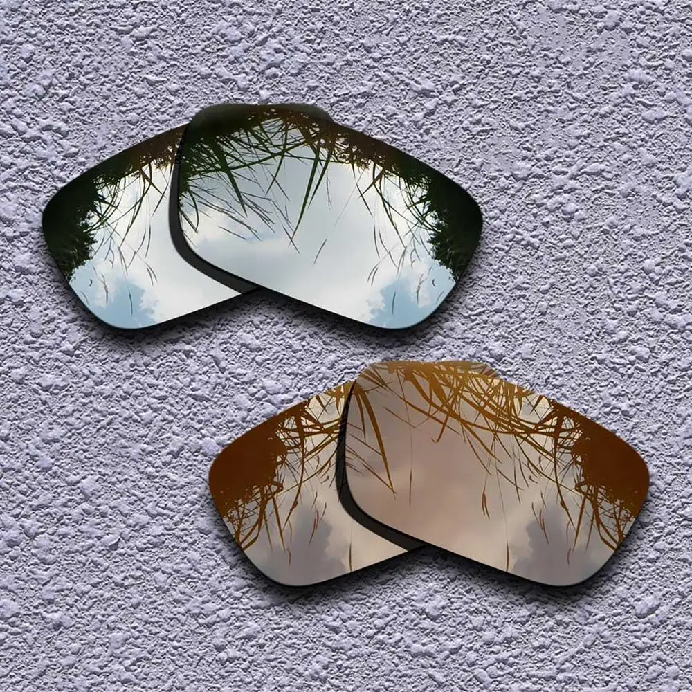 Silver-Brown 2 пары поляризованных сменных линз для солнцезащитных очков Оукли-несколько вариантов - Цвет линз: Silver-Brown