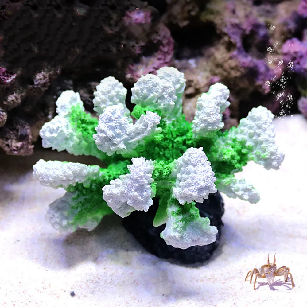 Title 9, New Artificial Resin Coral Reef Aquarium Orname...