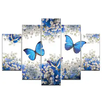 

Diy Full Square Diamond Painting Butterfly Multi-Picture Combination Embroidery Cross Stitch Decor Gift 5 Pcs/Set