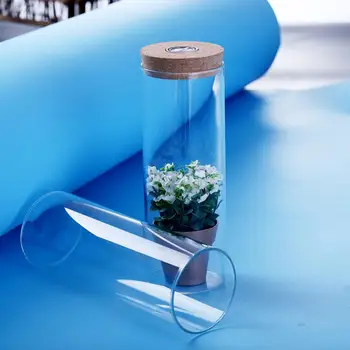 

Ecology Bottle Light 10*8*8cm Transparent Micro Landscape Decoration Gifts Room Night Lamp Straight Glass Luminous Home