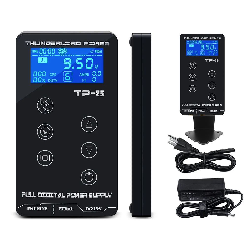 THUNDERLCRD POWERR TP-5Tattoo Power Supply Tatuagem For Tattoo Machines Touch Screen Source Digital LCD Makeup Dual Tattoo Power 35 4400m adf4351 adf4350 rf signal source signal generator wave point frequency sweep touch screen lcd display control