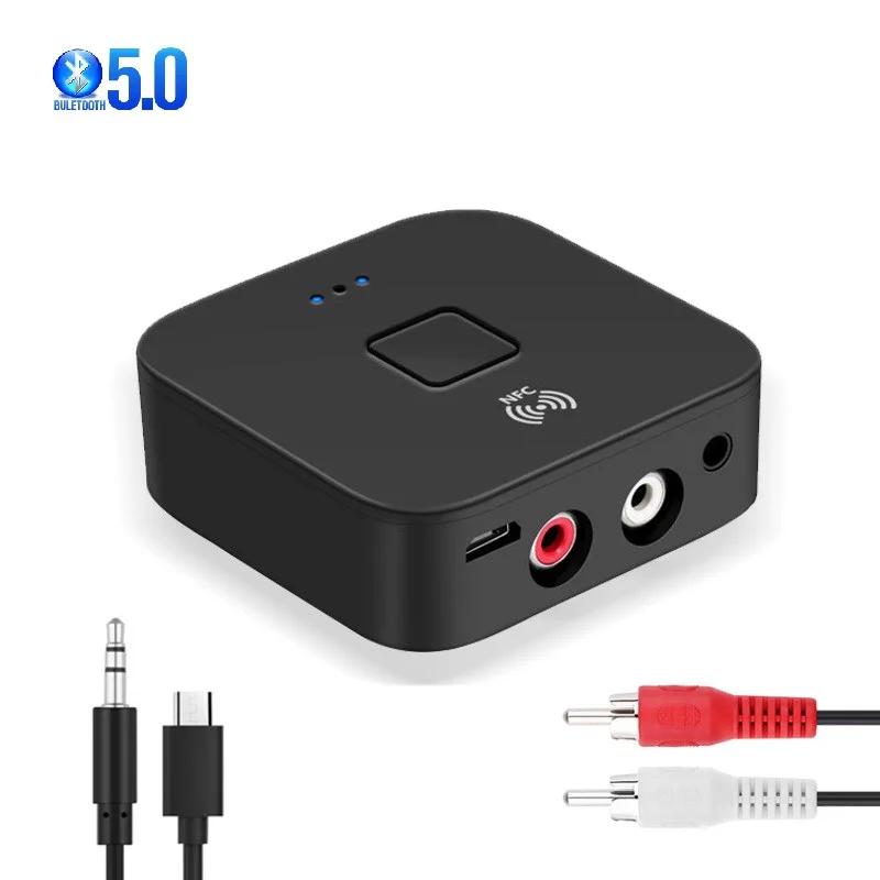 NFC стерео Bluetooth 5 0 ресивер RCA аудио APTX LL 3 мм AUX беспроводной музыкальный адаптер с