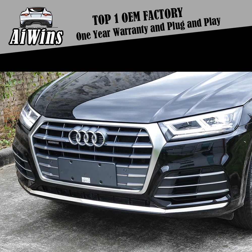 Aiwins автомобильный Стайлинг для Audi Q5L передний Внешний бампер Защита заливка декоративная рамка крышка кузова наклейка