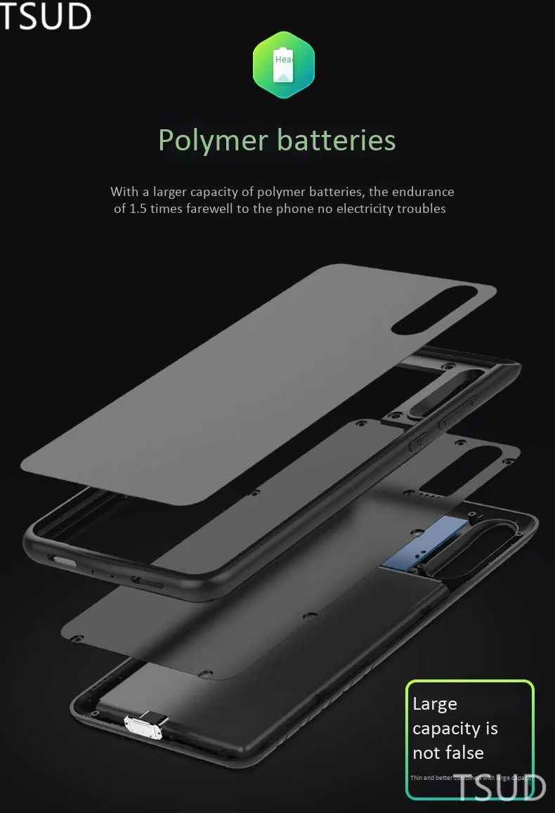 8200 мАч Высокая емкость батарея зарядное устройство чехол для huawei P20 Pro externale портативный беспроводной зарядный чехол для huawei P20 Pro