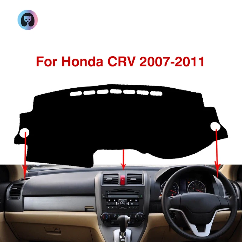 

For-Honda-CRV-2007 2008 2009 2010 2011 Anti-Slip Mat Dashboard Cover Pad Flannel Sunshade Dashmat Carpet Car Accessories