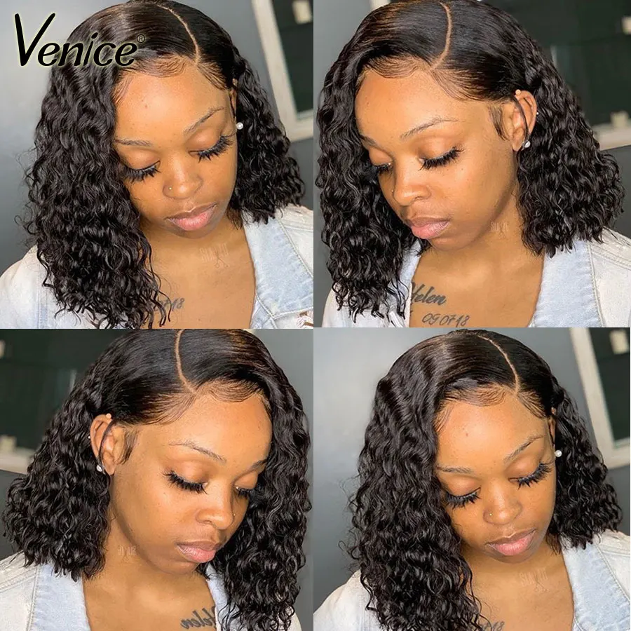 Волосы Venice Hair 13x6 парик из человеческих волос на сетке спереди для черных женщин