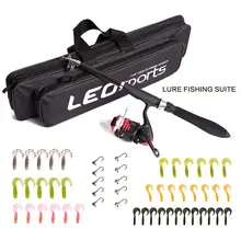 Портативный набор для начинающих удочек, набор для детской удочки, набор для спиннинга, набор рыболовных снастей, быстрая