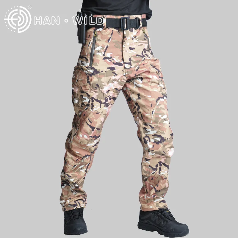 Tactical Mens Pants Outdoor Camping Hiking Camouflage Pants Windbreaker Waterproof Military Hunting Combat Camo