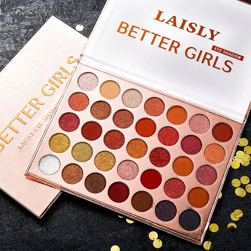 

35-color mashed potatoes wet eye shadow plate earth tone Pearl waterproof easy to color beginner students gospel