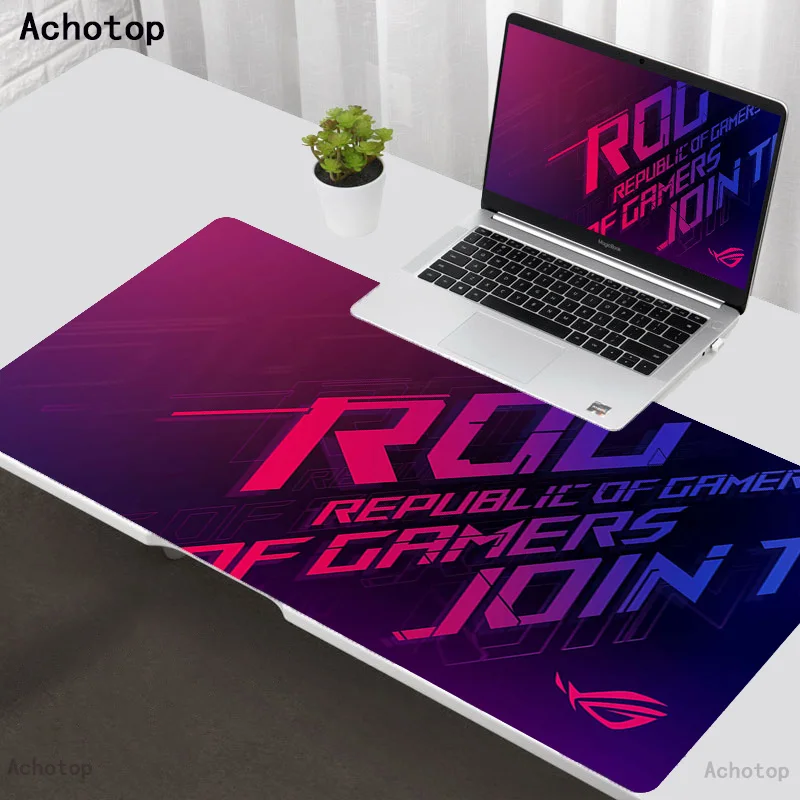 Gran venta ROG juego almohadilla para Mouse de velocidad ASUS jugador gran Borde de bloqueo suave Durable Mouse alfombra teclado Mousepad alfombrilla para escritorio de ordenador para CSGO YDwpemKGr3M