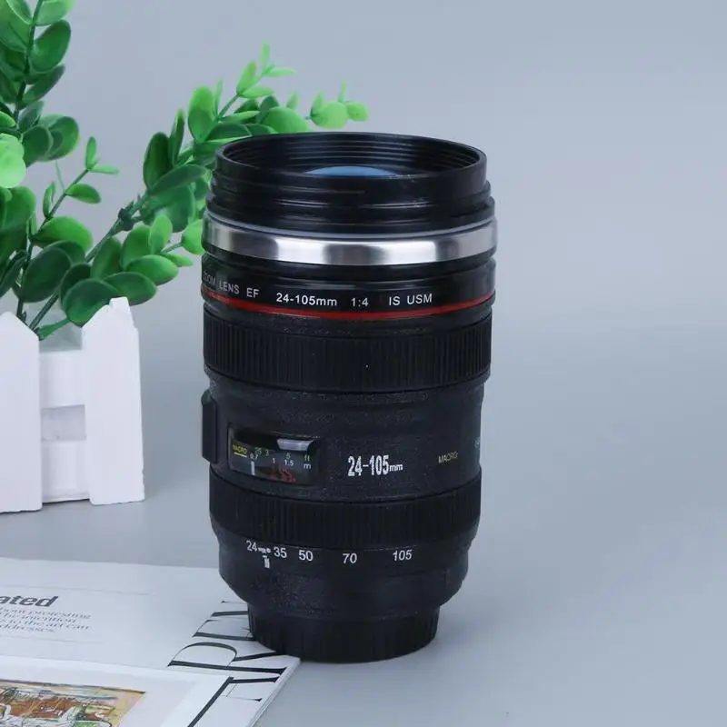 В форме линзы фотоаппарата чашки камера Чай Кофе Кружка 0,9"-4,13" F/4L Нержавеющая Сталь Вакуумные фляги объектив камеры чашки и кружки