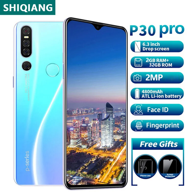 SOYES P30 Pro 6.3inch Mobile Phones Android Telephones 2GB RAM 32GB ROM Smartphone Waterproof 4800mAh Global Version Cell Phones