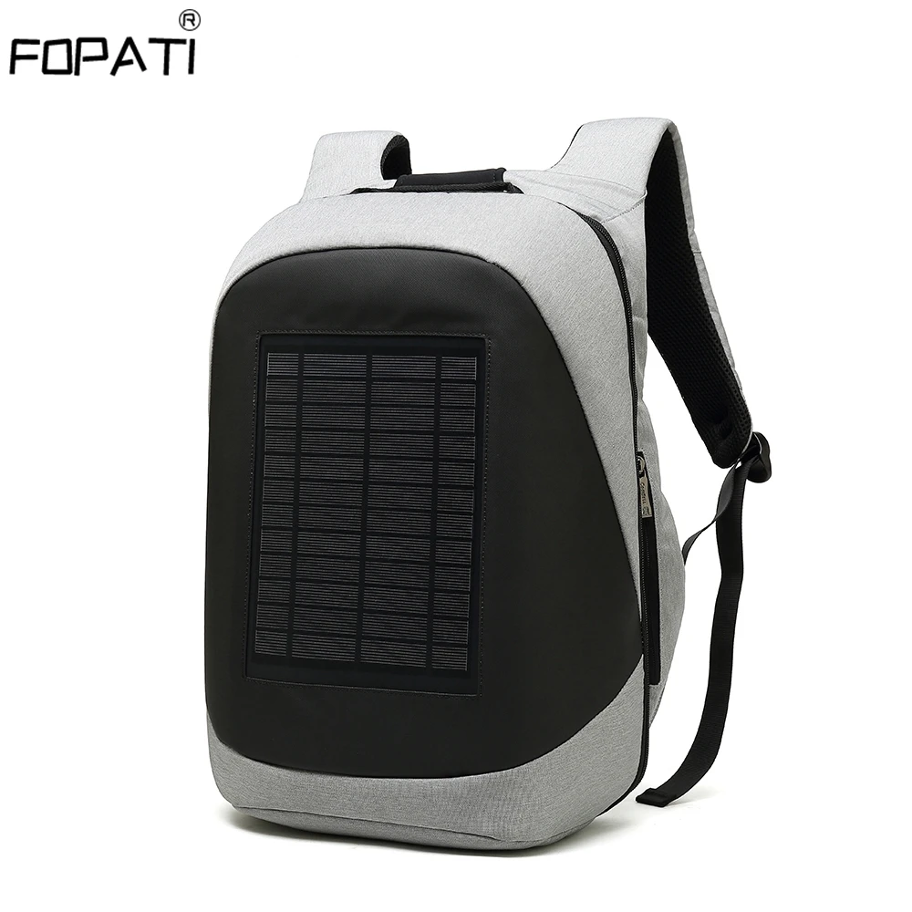 

Multifunction Solar Energy Rechargeable Backpack Men Anti Thief Waterproof 15.6 inch USB Charging Laptop Backpack Travel Bags
