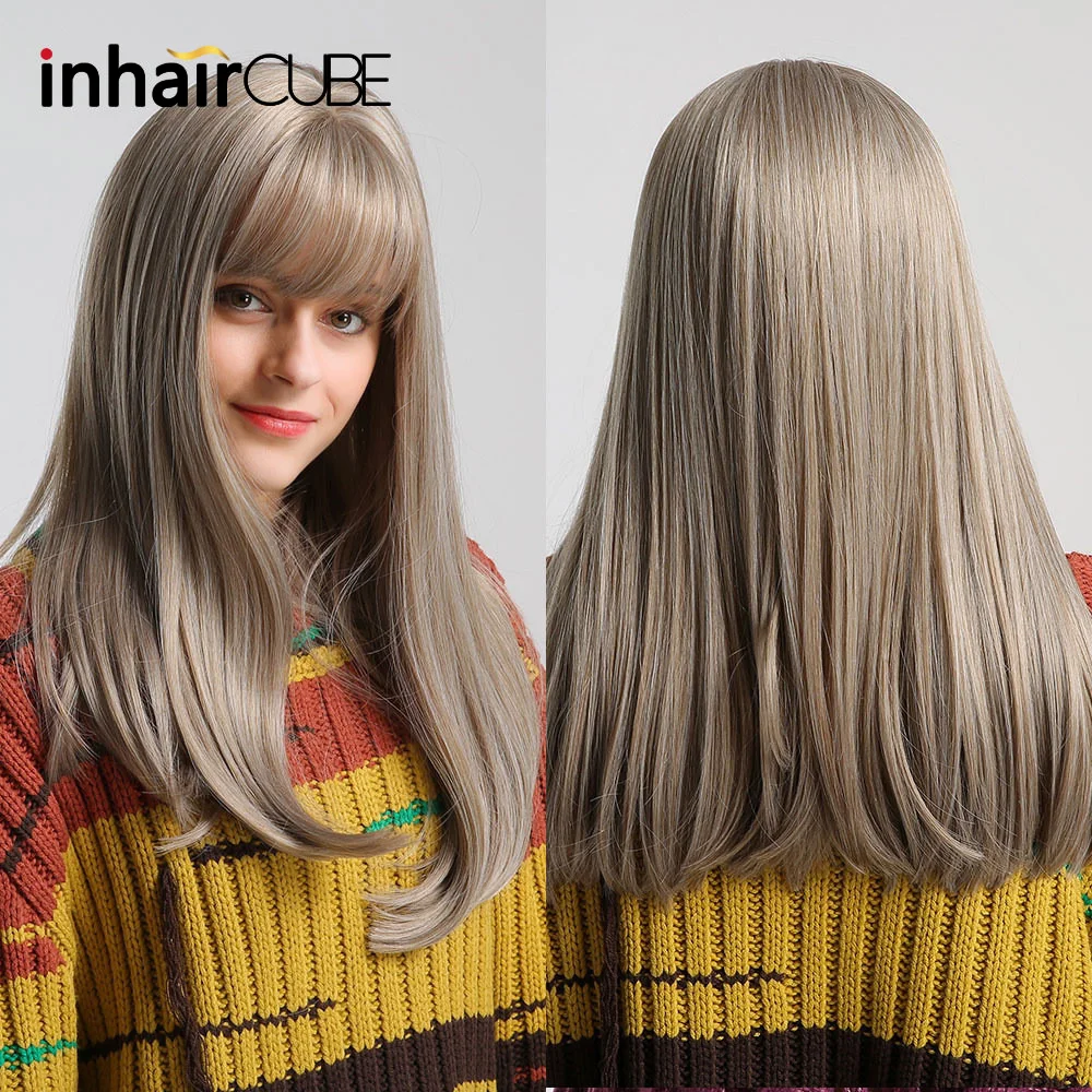 Inhaircube 18 &quotдлинный прямой Омбре светильник коричневые смешанные цвета