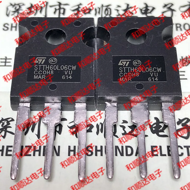 2 шт./STTH60L06CW-247 600V 60A TO247