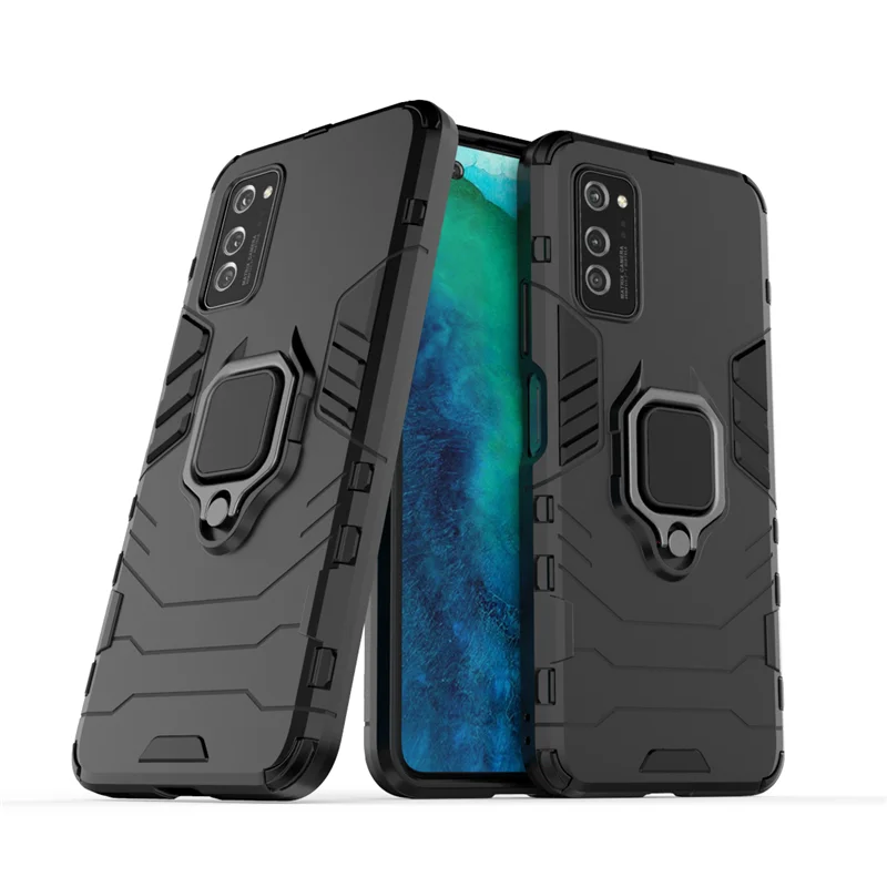 

For Huawei Honor V30 Pro Case Armor Finger Ring Silicone Bumper Shockproof Case For Honor V30 Pro Case Cover For Honor V30 Pro