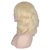 QQXCAIW-perruque bouclée courte pour femme, postiche synthétique résistante à la chaleur, pour fête Cosplay, blanche et Blonde ► Photo 2/6