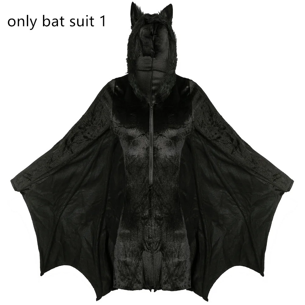 bat suit 1 Одежда для косплея костюмы на Хэллоуин для женщин крыло летучей мыши для взрослых с длинным рукавом Осень Зима сексуальная женская одежда смешной горячий Готический стиль - Цвет: bat suit 1