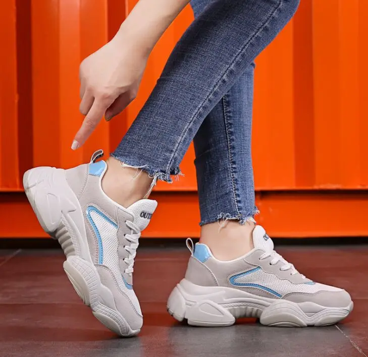 2019 модные весенние повседневные кроссовки с дышащей сеткой Chaussure Femme спортивная