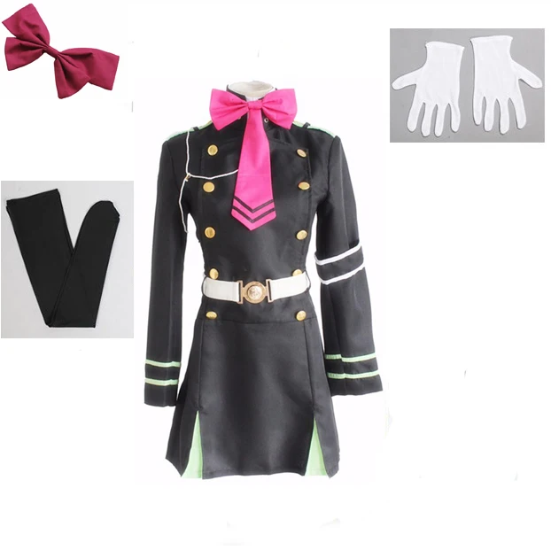 Costumes Японское аниме Серафим конца Owari no Seraph Hiiragi Shinoa костюмы для косплея полный комплект униформы - Цвет: Costumes