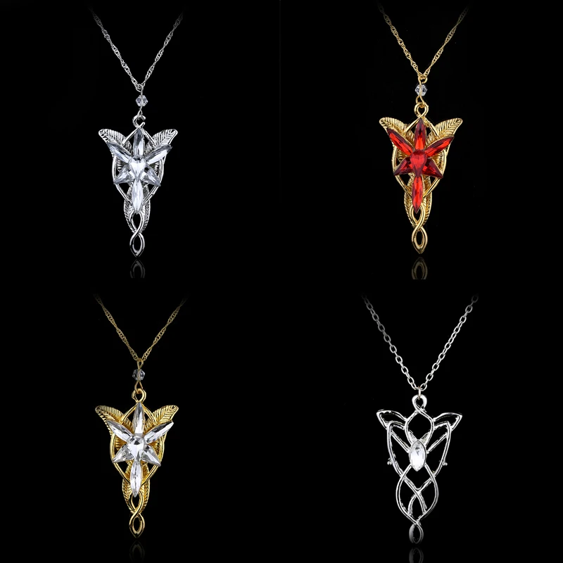 Arwen-anillo de la película clásica, Arwen Evenstar, colgante de película, joyería de cristal, estrella de Crepúsculo, pendiente de Torque, Erkek kolye