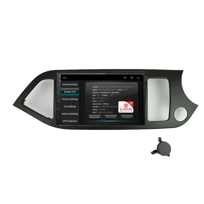 Perfect 9" 2G RAM 32G ROM Android car GPS Navigation For KIA MORNING RHD 2011 with sim card slot radio stereo 5