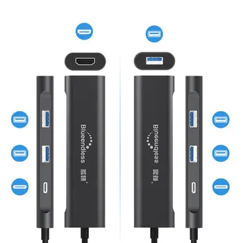 

Type-C Four-In-One Hub Docking Station Hdmi Hd + Pd Usb Converter Multi-Function Hub Usb Four-In-One Hub Docking Station