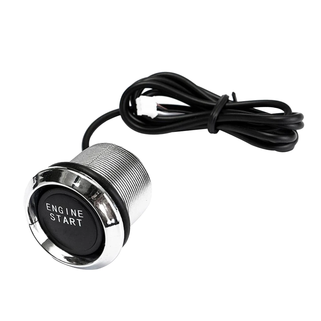 12V Blue LED Keyless Engine Start Push Button Switch Ignition Starter Kits