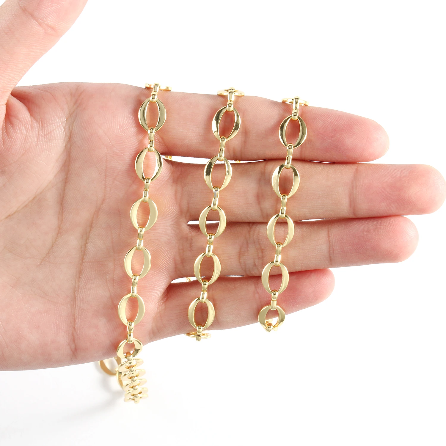 Deluxe Solid Copper Heavy Mens Chain Link Bracelet