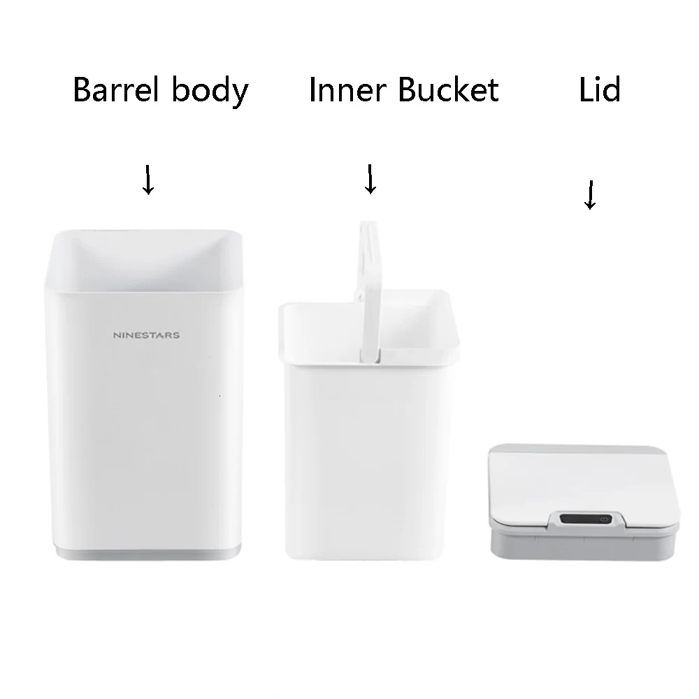  Xiaomi Ninestars 10L IPX3 Waterproof Dustbin Sensor Household Smart Dustbin Contactless Dustbin