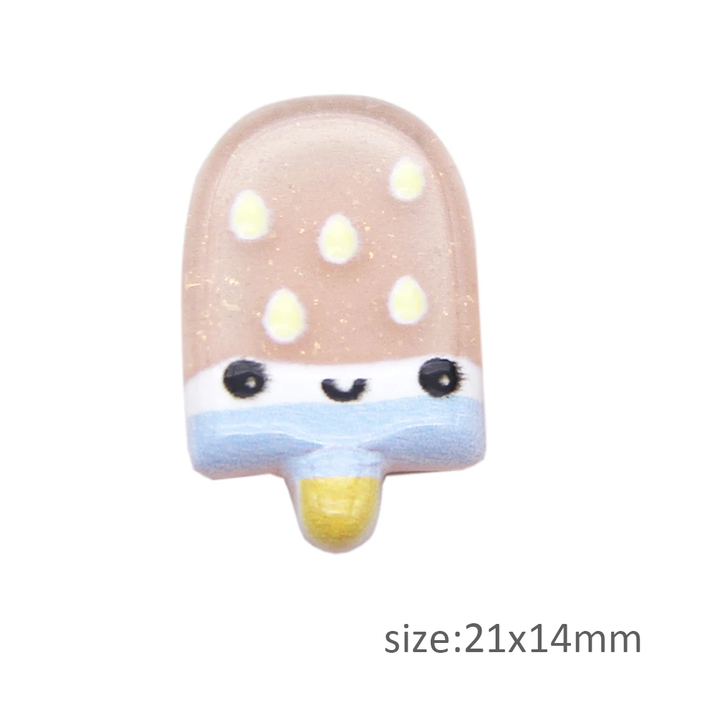 David accessories 10 шт./лот Art льда крем, рукоделие поставки 3D плоское украшение из смолы для повязка на голову, чехол для телефона, материалы для ручных поделок, 10Yc7656 - Цвет: 1091639005